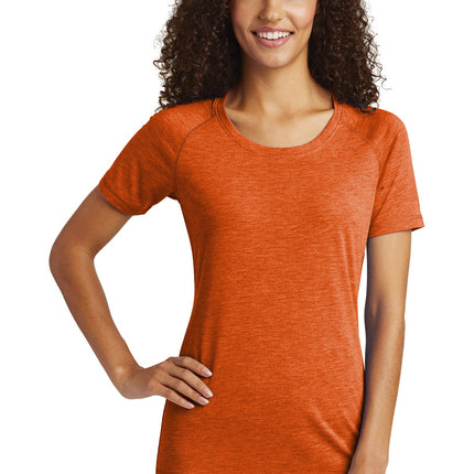 Sport-Tek  ®  Women's PosiCharge  ®  Tri-Blend Wicking Scoop Neck Raglan Tee. LST400
