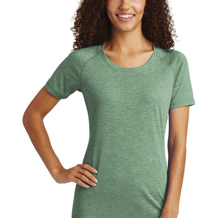 Sport-Tek  ®  Women's PosiCharge  ®  Tri-Blend Wicking Scoop Neck Raglan Tee. LST400
