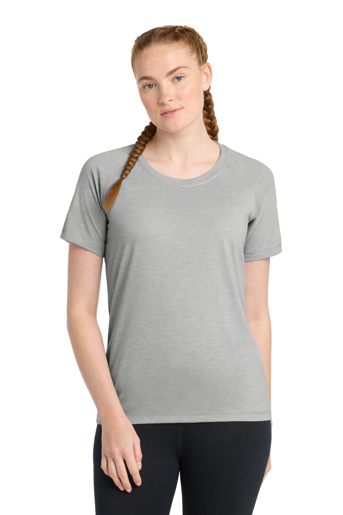 Sport-Tek ® Women's PosiCharge ® Tri-Blend Wicking Scoop Neck Raglan Tee LST400