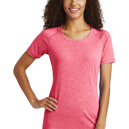 Sport-Tek  ®  Women's PosiCharge  ®  Tri-Blend Wicking Scoop Neck Raglan Tee. LST400
