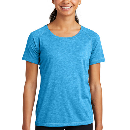 Sport-Tek  ®  Women's PosiCharge  ®  Tri-Blend Wicking Scoop Neck Raglan Tee. LST400