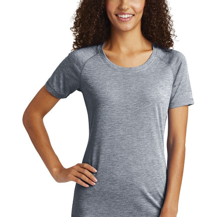 Sport-Tek  ®  Women's PosiCharge  ®  Tri-Blend Wicking Scoop Neck Raglan Tee. LST400