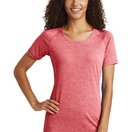 Sport-Tek  ®  Women's PosiCharge  ®  Tri-Blend Wicking Scoop Neck Raglan Tee. LST400