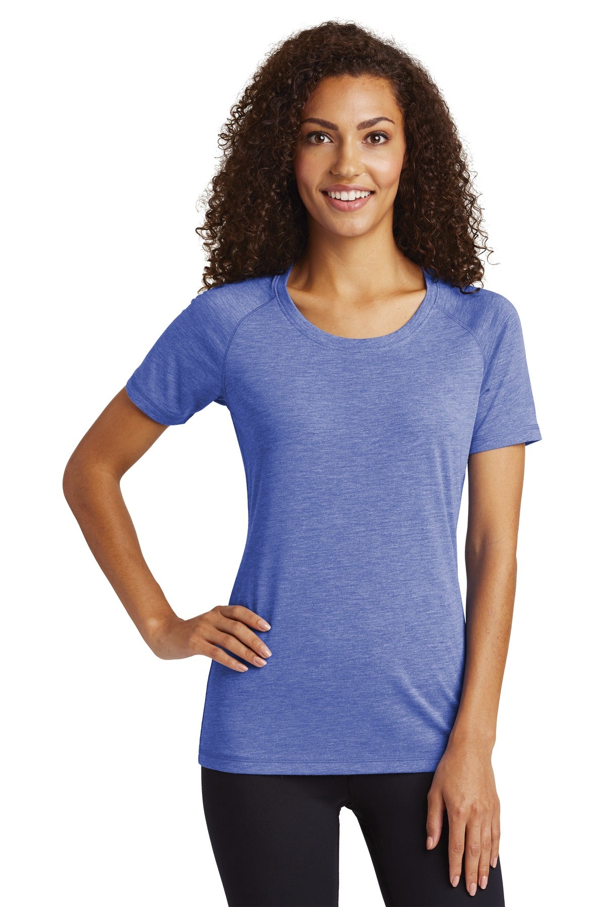 Sport-Tek ® Women's PosiCharge ® Tri-Blend Wicking Scoop Neck Raglan Tee LST400