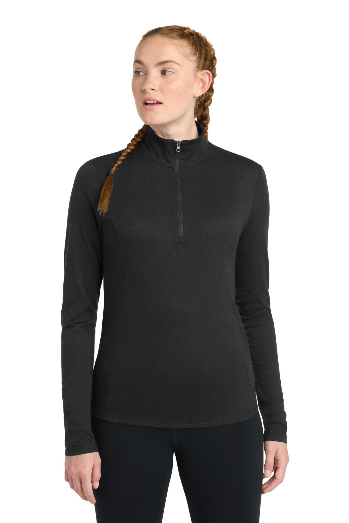 Sport-Tek ® Women's PosiCharge ® Tri-Blend Wicking 1/4-Zip Pullover LST407