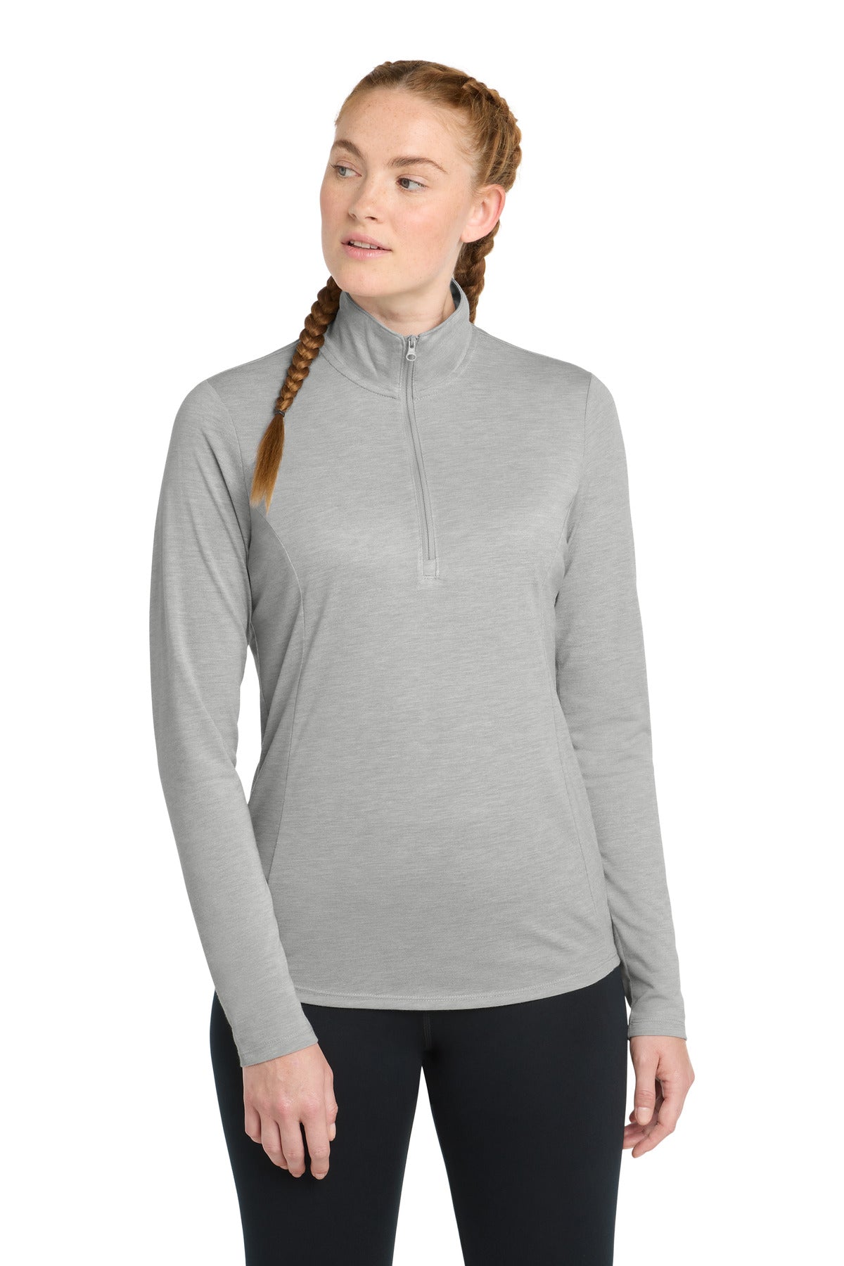 Sport-Tek ® Women's PosiCharge ® Tri-Blend Wicking 1/4-Zip Pullover LST407