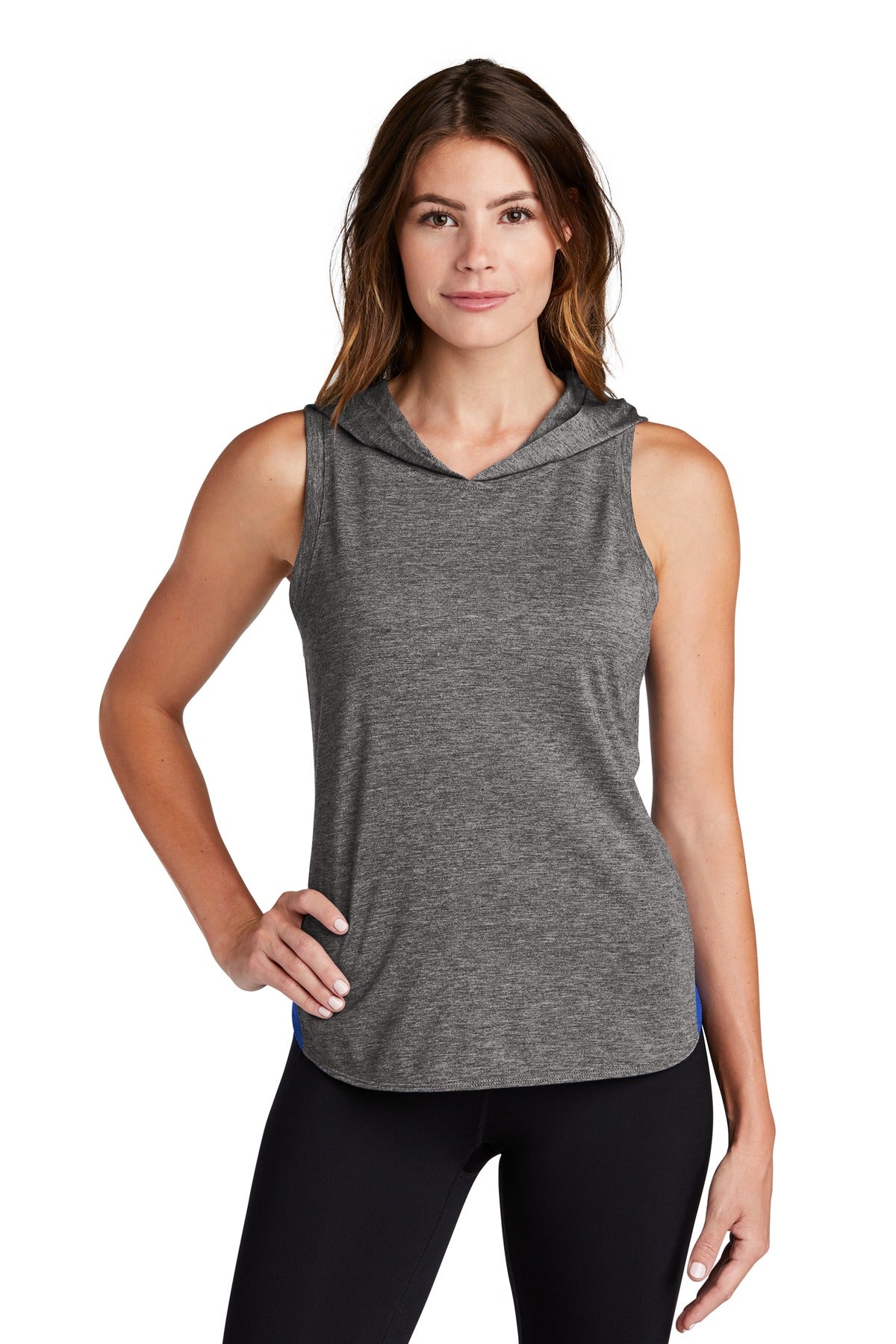 Sport-Tek ® Women's PosiCharge ® Tri-Blend Wicking Draft Hoodie Tank LST410