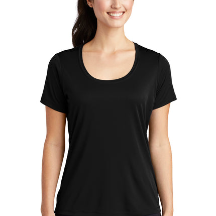 Sport-Tek  ®  Women's Sport-Wick  ®  Stretch Reflective Heather 1/2-Zip Pullover. LST855