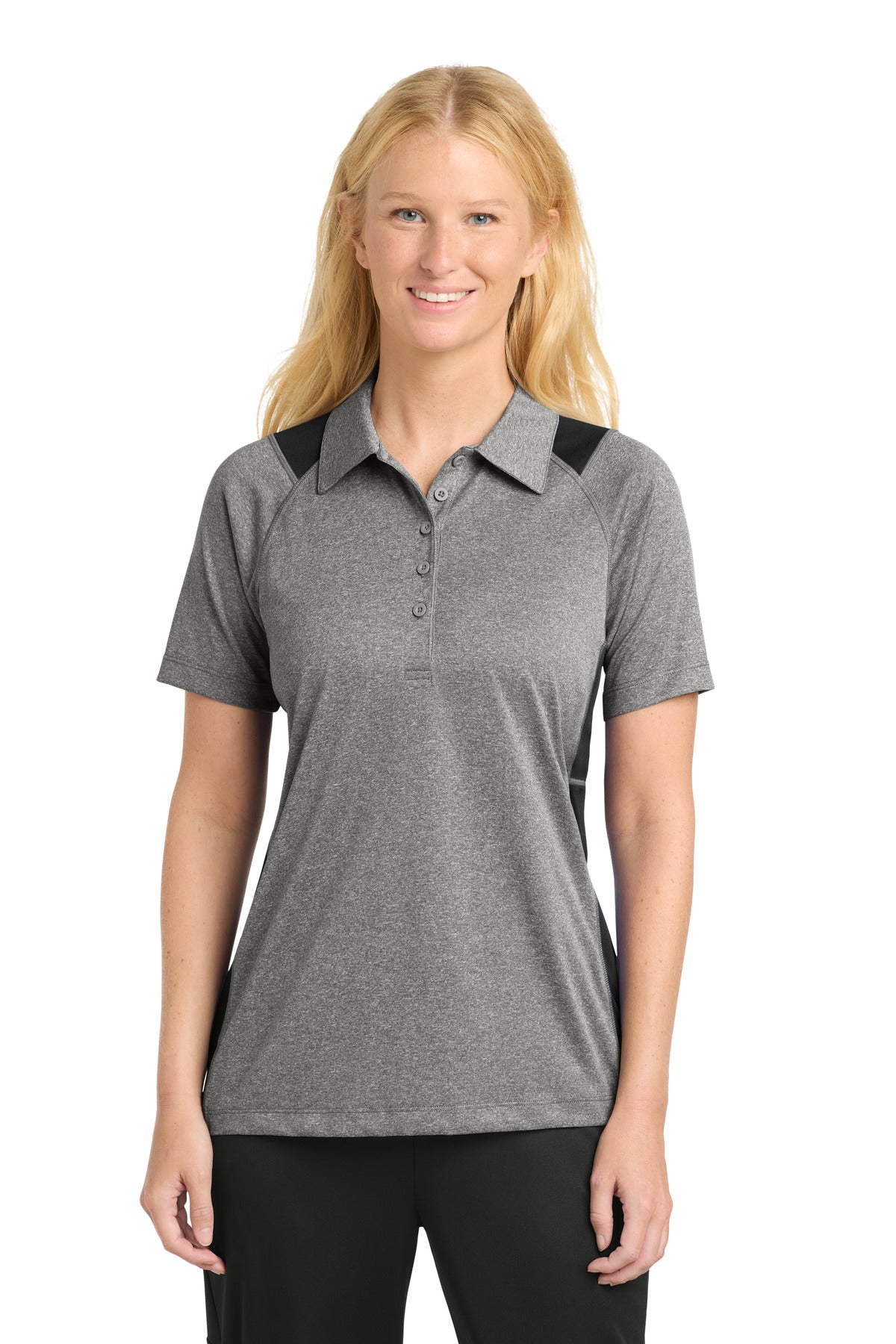 Sport-Tek ®  Women's Heather Colorblock Contender   Polo. LST665