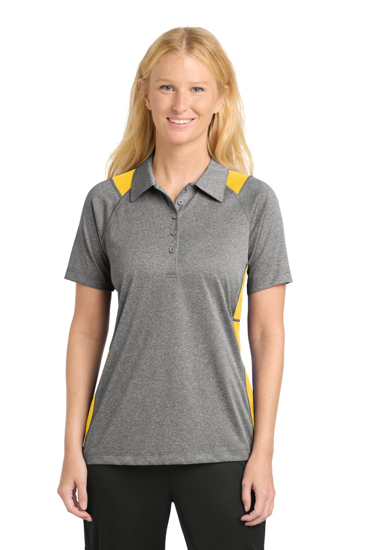 Sport-Tek ®  Women's Heather Colorblock Contender   Polo. LST665