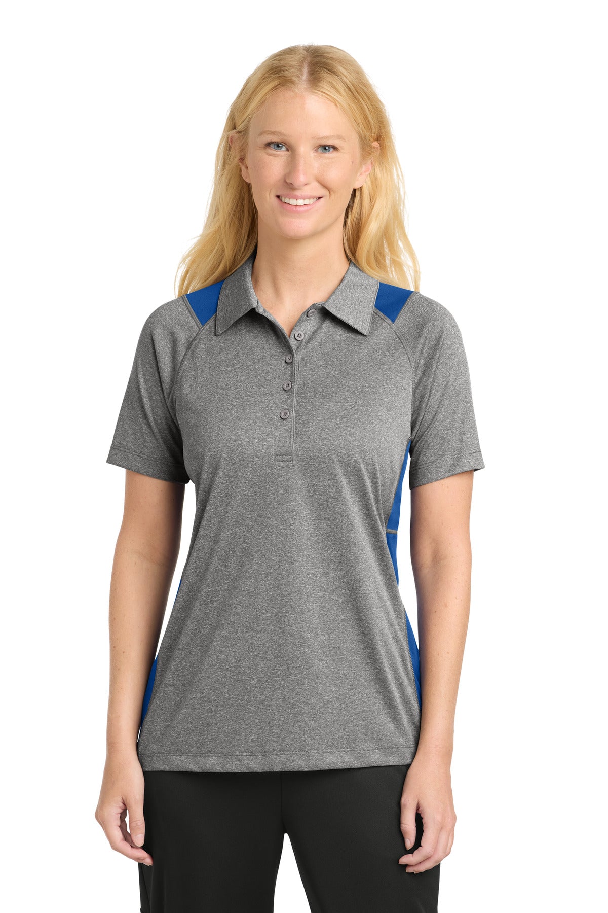 Sport-Tek ®  Women's Heather Colorblock Contender   Polo. LST665