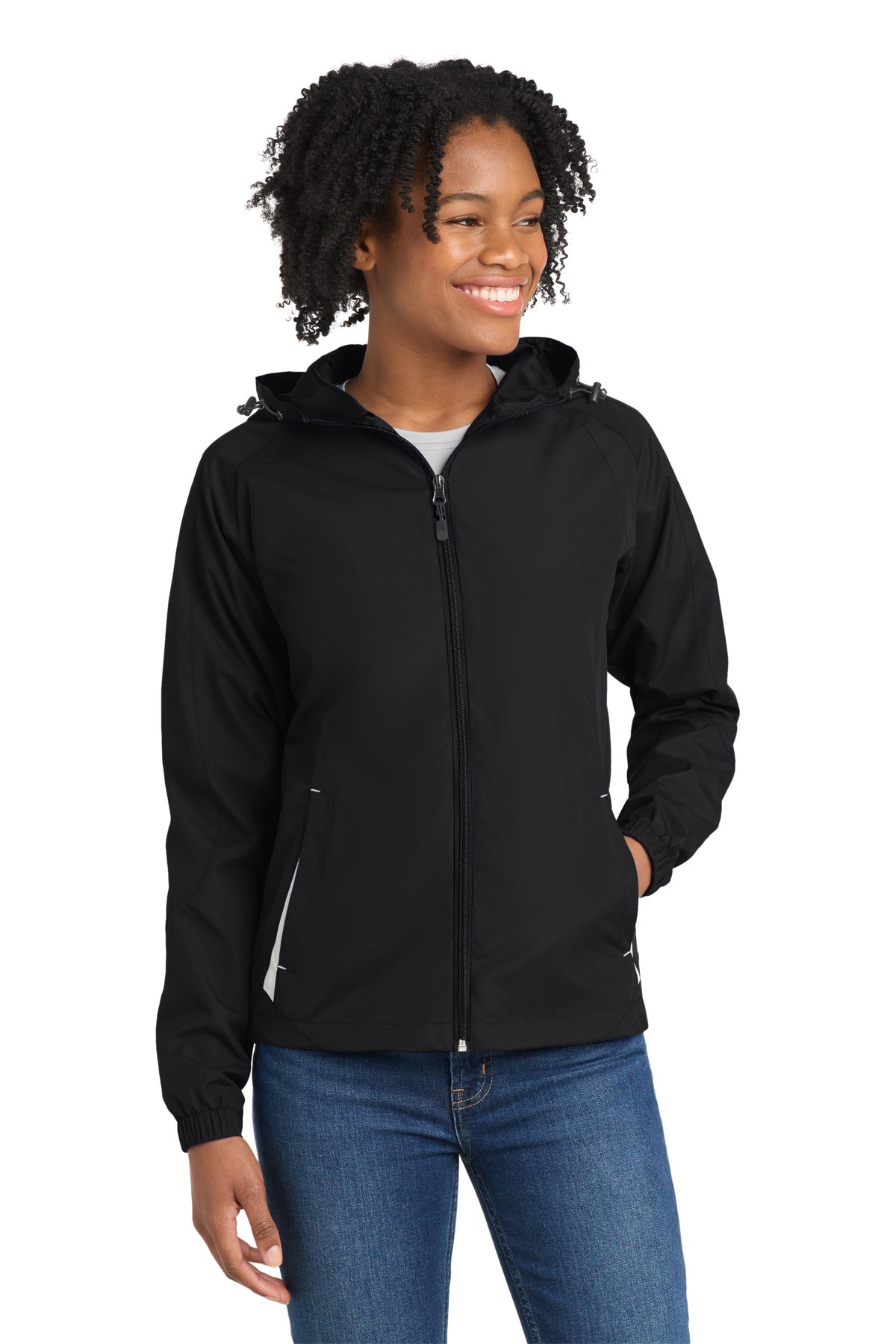 Sport-Tek® Women's Colorblock Hooded Raglan Jacket LST76