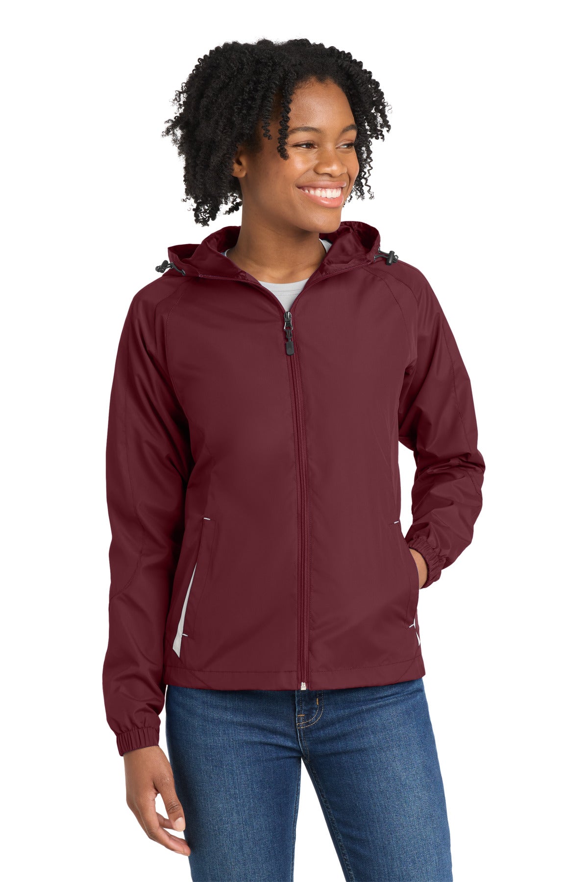 Sport-Tek® Women's Colorblock Hooded Raglan Jacket LST76