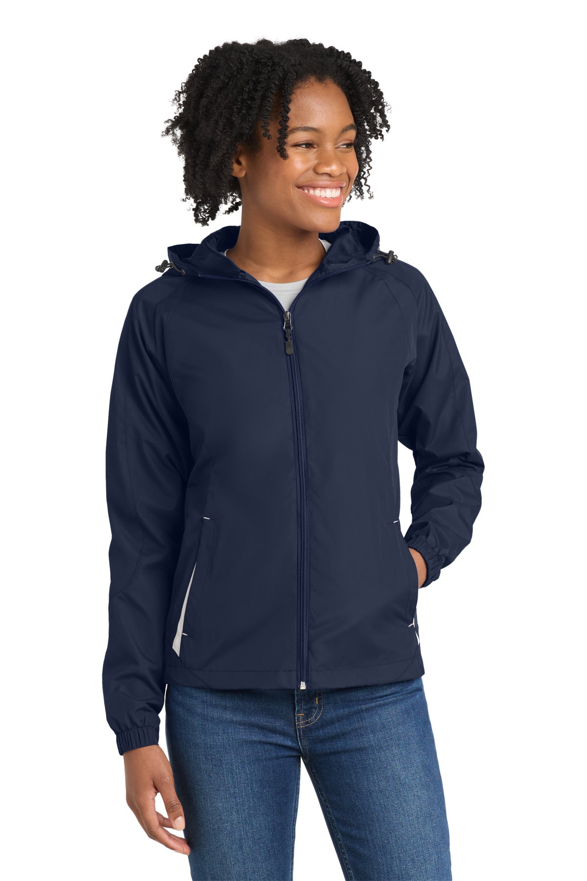 Sport-Tek® Women's Colorblock Hooded Raglan Jacket LST76