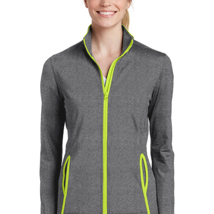 Sport-Tek ®  Women's Sport-Wick ®  Stretch Contrast Full-Zip Jacket.  LST853