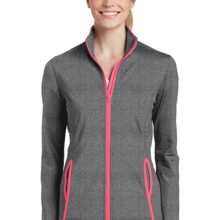 Sport-Tek ®  Women's Sport-Wick ®  Stretch Contrast Full-Zip Jacket.  LST853