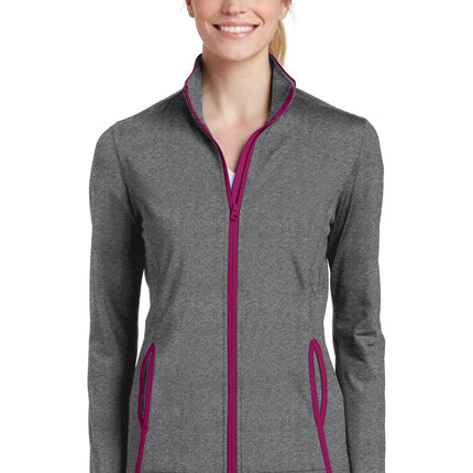 Sport-Tek ®  Women's Sport-Wick ®  Stretch Contrast Full-Zip Jacket.  LST853