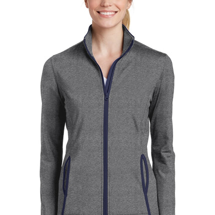 Sport-Tek ®  Women's Sport-Wick ®  Stretch Contrast Full-Zip Jacket.  LST853