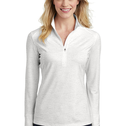 Sport-Tek  ®  Women's Sport-Wick  ®  Stretch Reflective Heather 1/2-Zip Pullover. LST855