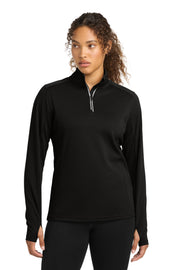 Sport-Tek® Women's Sport-Wick® Textured 1/4-Zip Pullover LST860
