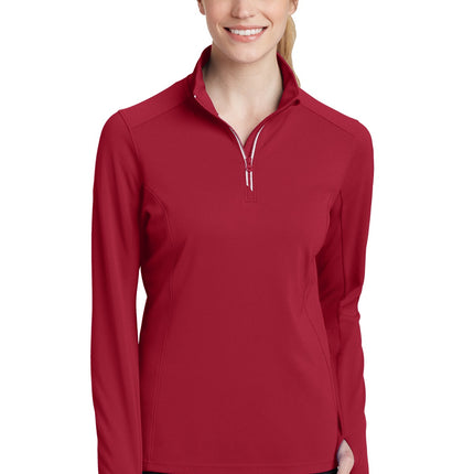 Sport-Tek ®  Women's Sport-Wick ®  Textured 1/4-Zip Pullover.  LST860