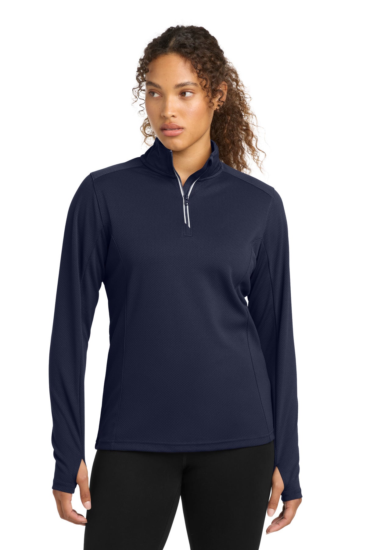 Sport-Tek® Women's Sport-Wick® Textured 1/4-Zip Pullover LST860