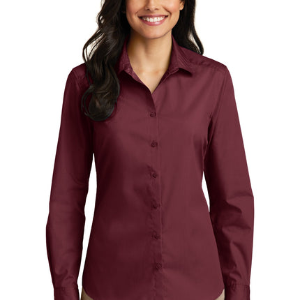 Port Authority ®  Women's Long Sleeve Carefree Poplin Shirt. LW100
