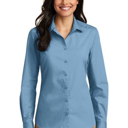 Port Authority ®  Women's Long Sleeve Carefree Poplin Shirt. LW100