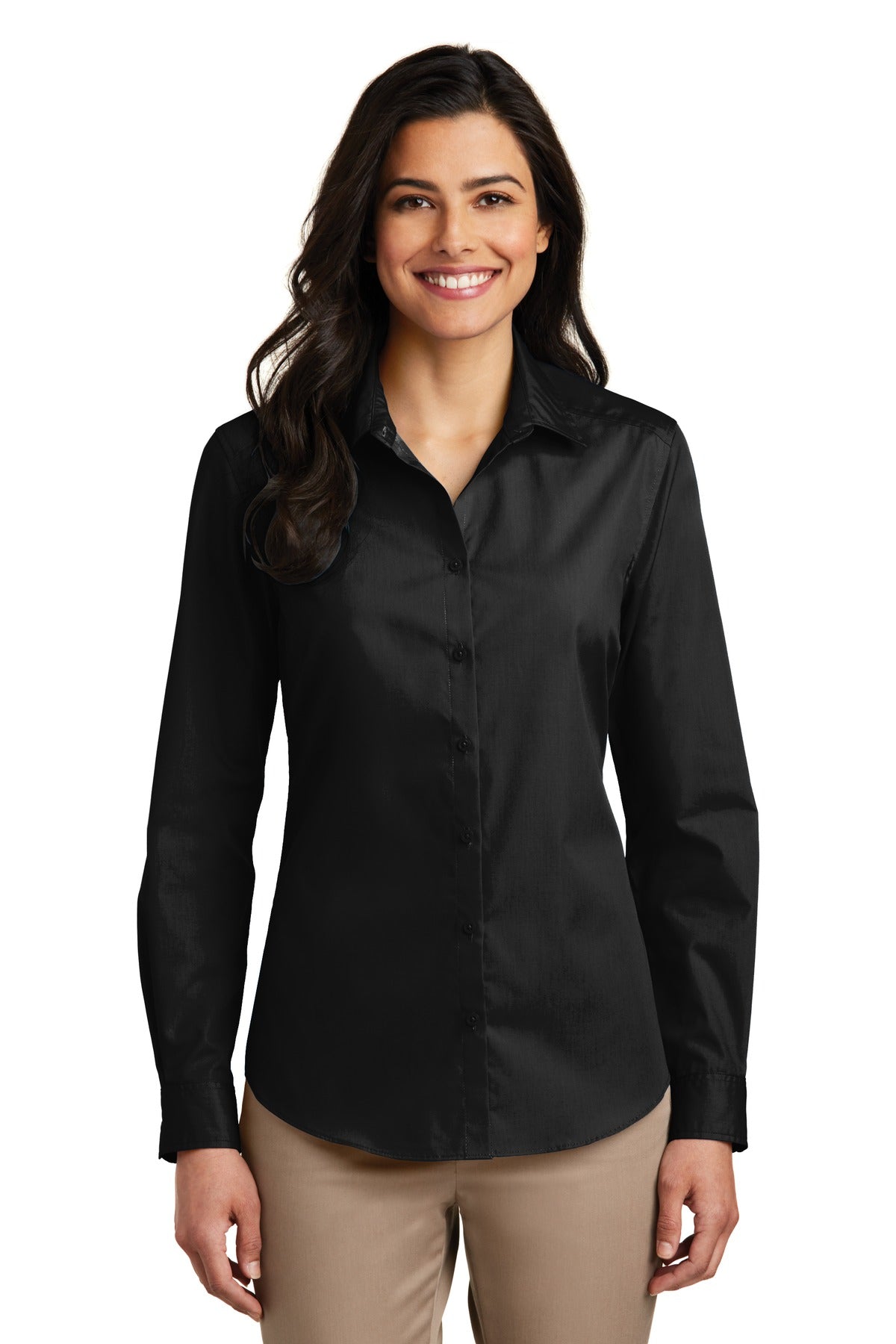 Port Authority® Women's Long Sleeve Carefree Poplin Shirt LW100