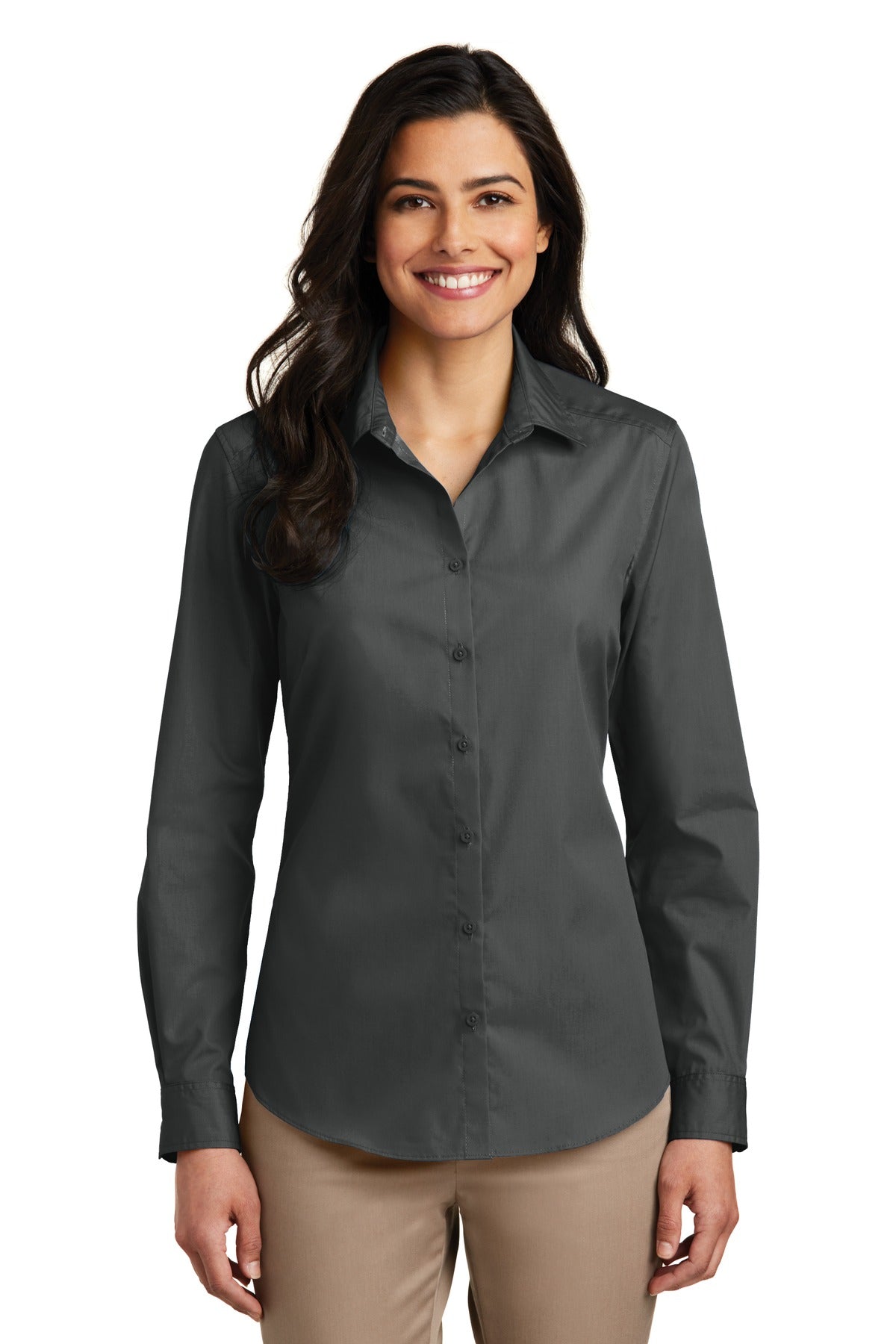 Port Authority® Women's Long Sleeve Carefree Poplin Shirt LW100