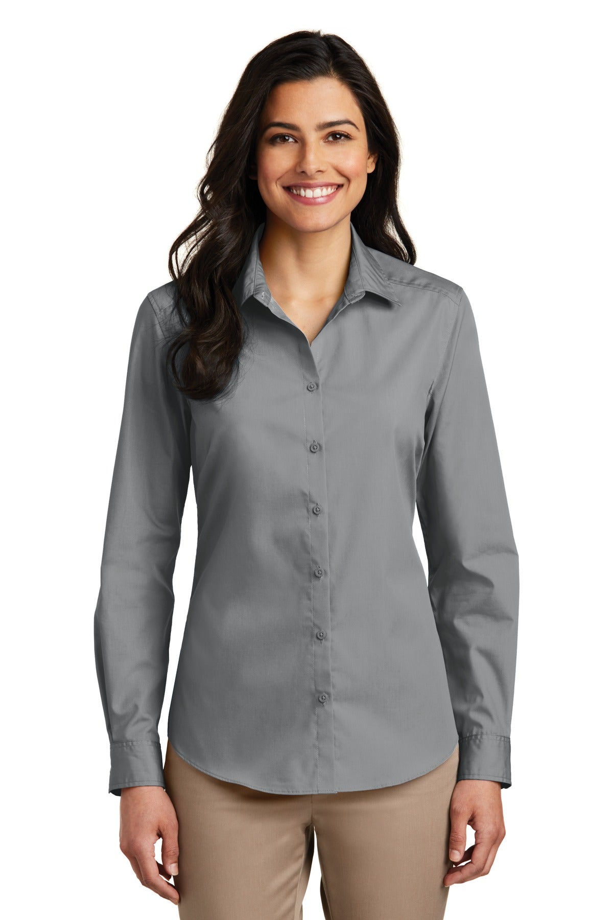 Port Authority® Women's Long Sleeve Carefree Poplin Shirt LW100