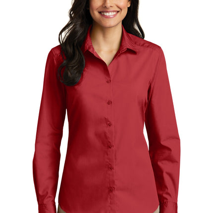 Port Authority ®  Women's Long Sleeve Carefree Poplin Shirt. LW100