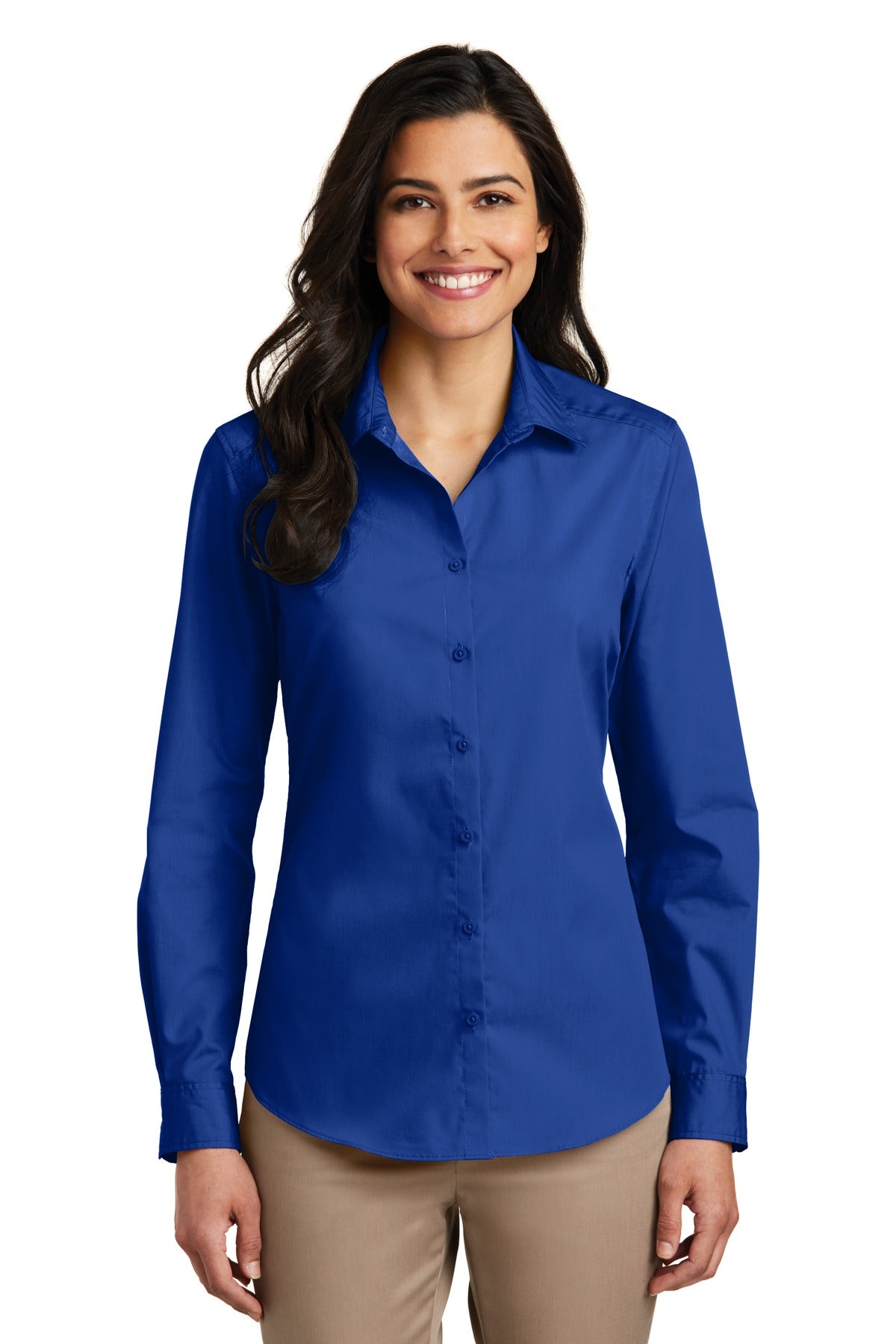 Port Authority® Women's Long Sleeve Carefree Poplin Shirt LW100