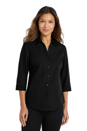 Port Authority® Women's 3/4-Sleeve Carefree Poplin Shirt LW102