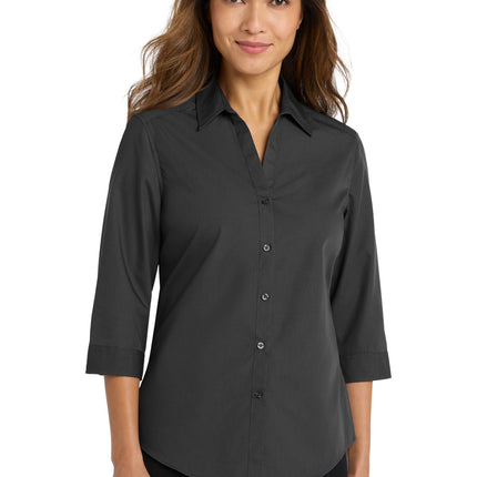 Port Authority ®  Women's 3/4-Sleeve Carefree Poplin Shirt. LW102