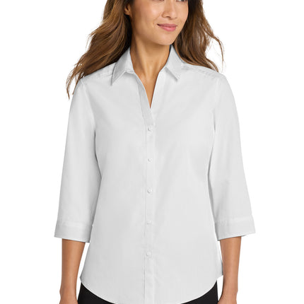 Port Authority ®  Women's 3/4-Sleeve Carefree Poplin Shirt. LW102