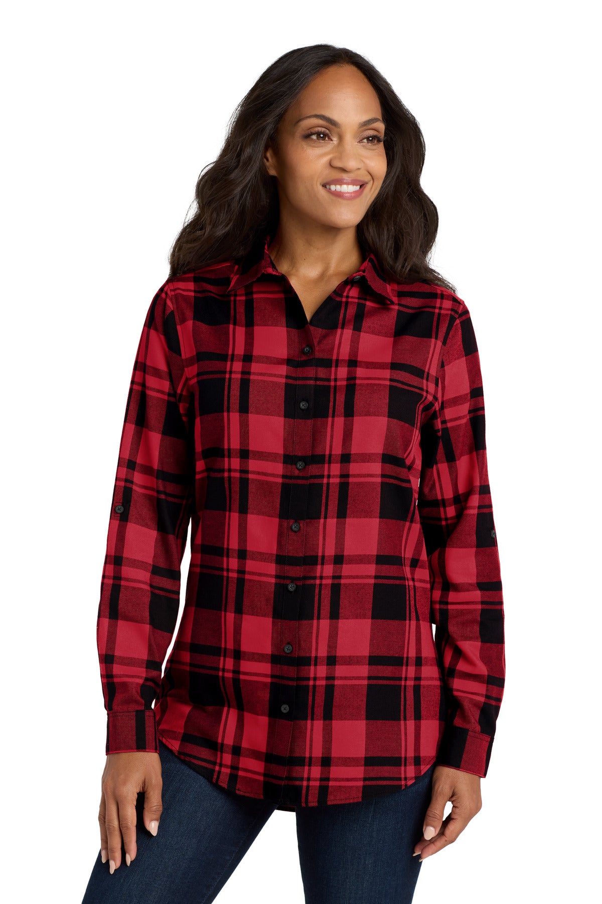 Port Authority® Women's Plaid Flannel Tunic  LW668