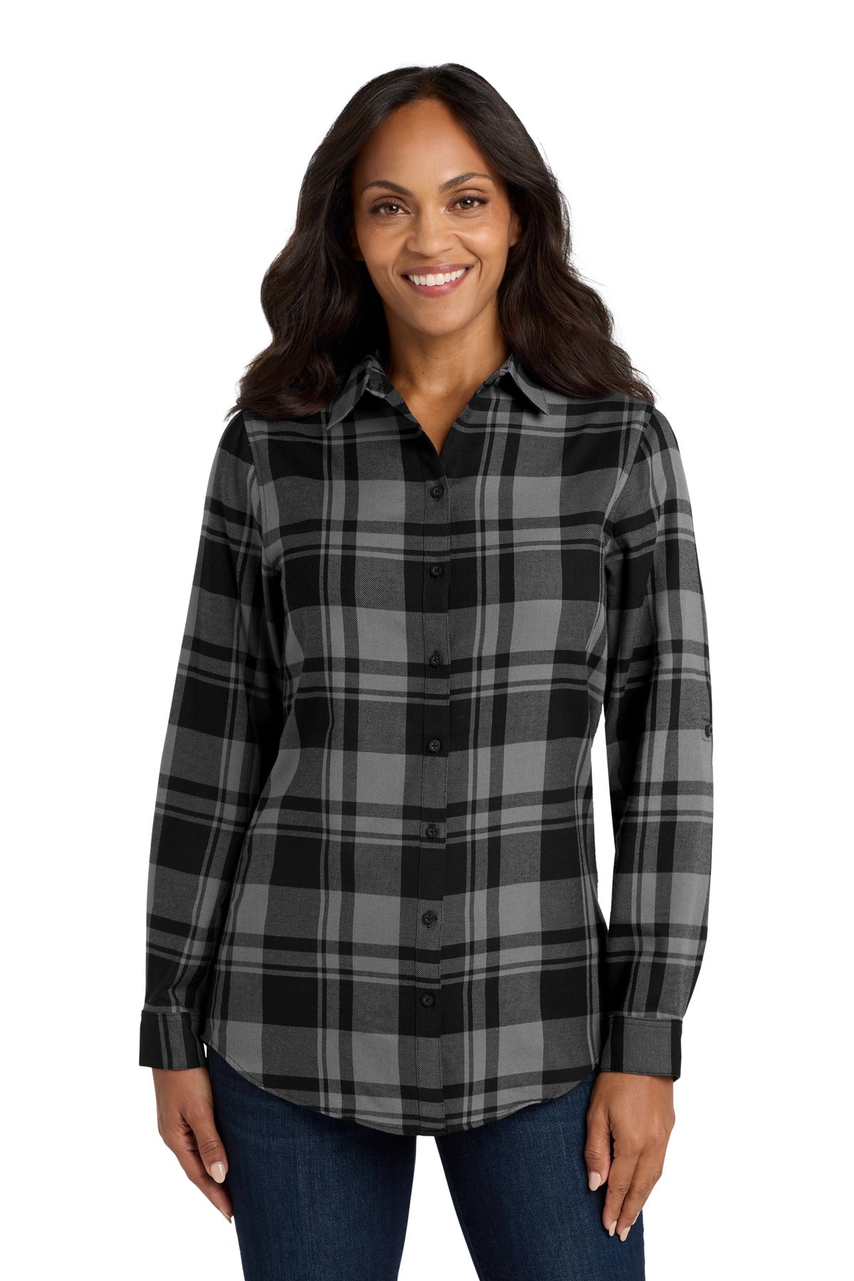 Port Authority® Women's Plaid Flannel Tunic  LW668