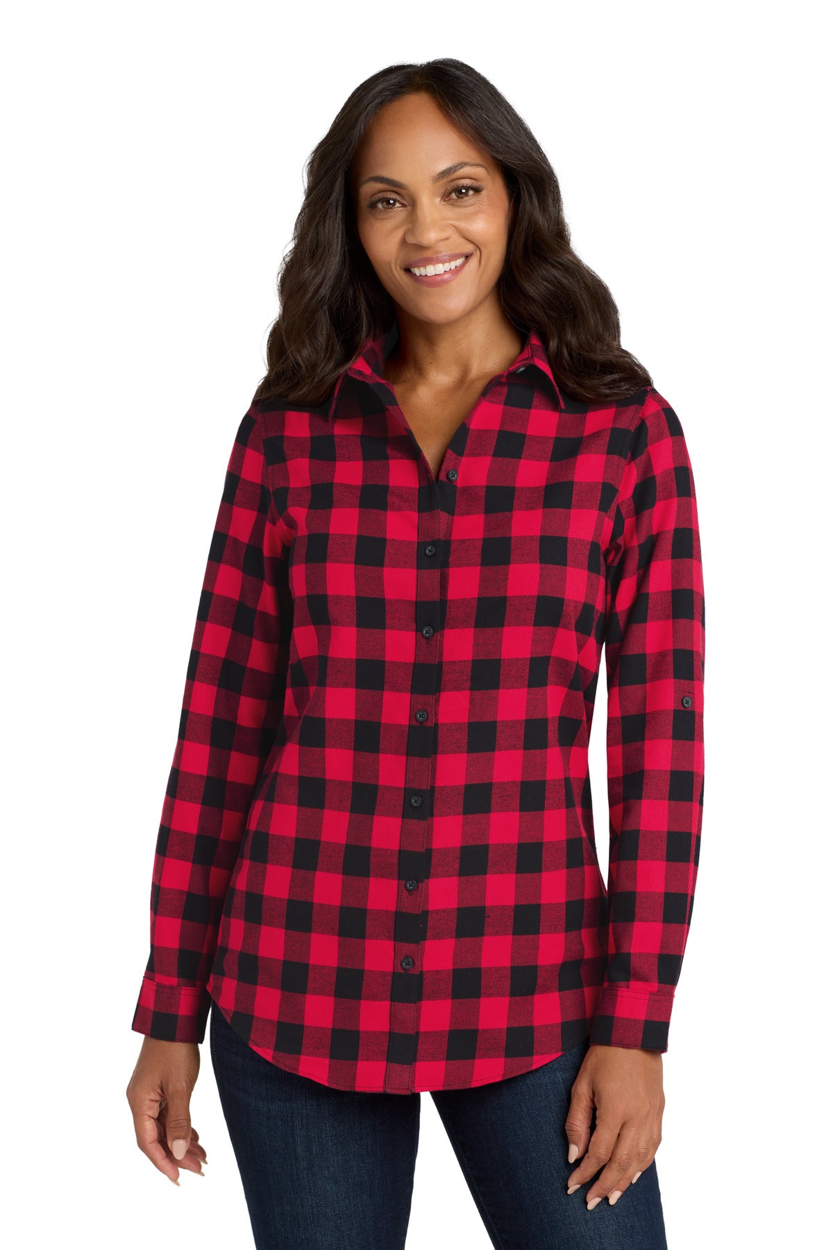 Port Authority® Women's Plaid Flannel Tunic  LW668