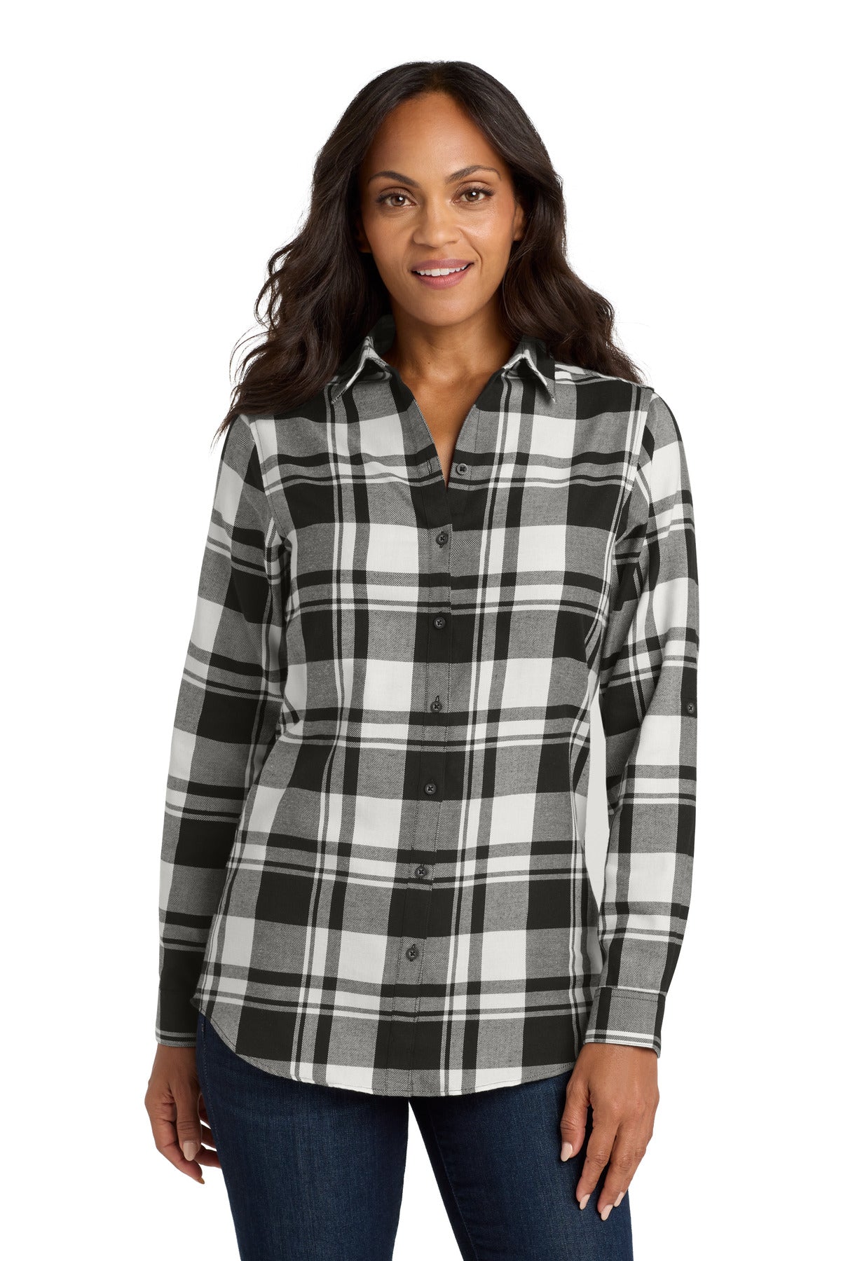 Port Authority® Women's Plaid Flannel Tunic  LW668
