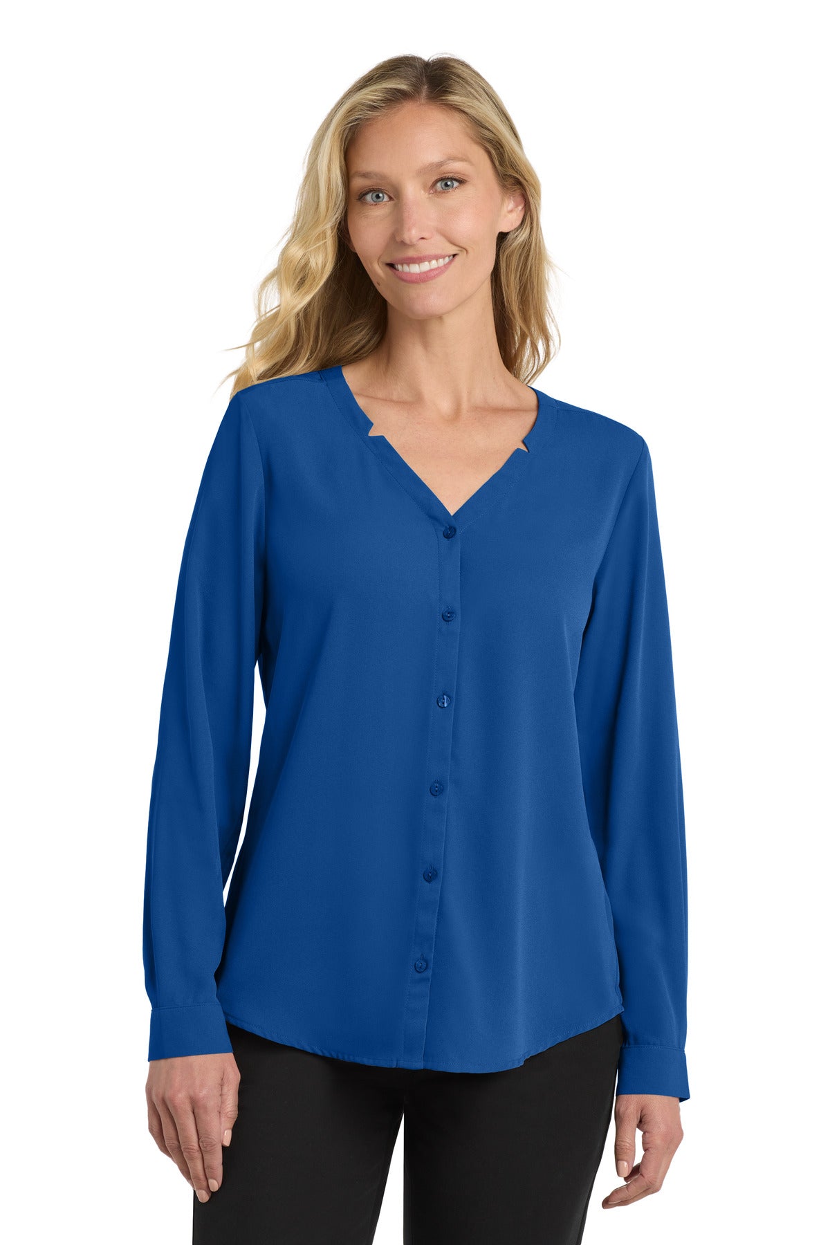 Port Authority® Women's Long Sleeve Button-Front Blouse LW700