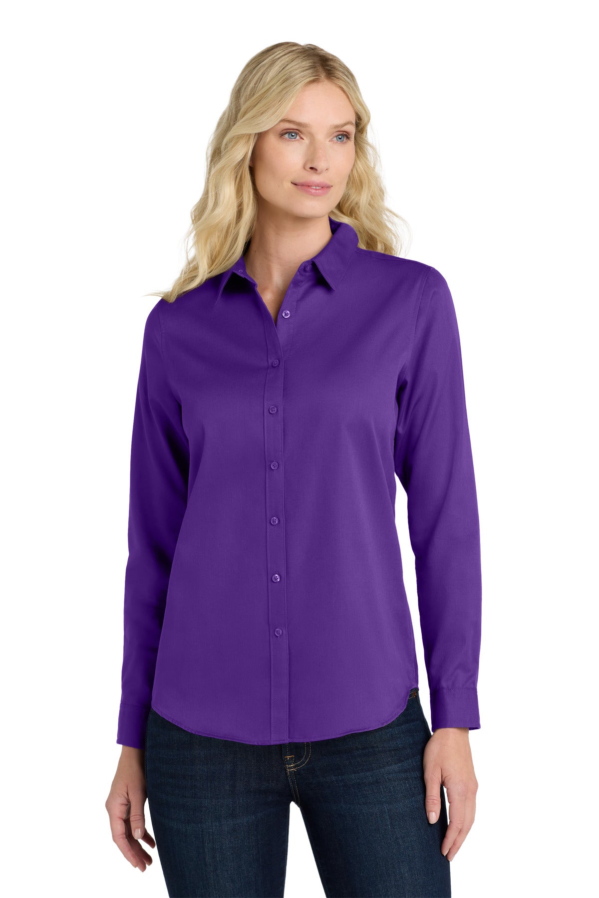 Port Authority® Women's Long Sleeve SuperPro React™Twill Shirt LW808