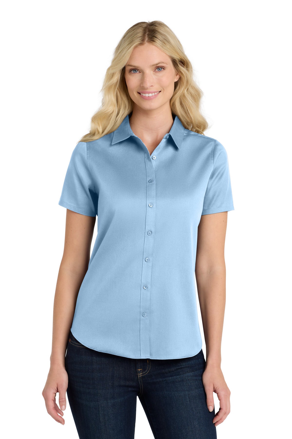Port Authority® Women's Short Sleeve SuperPro React™Twill Shirt LW809