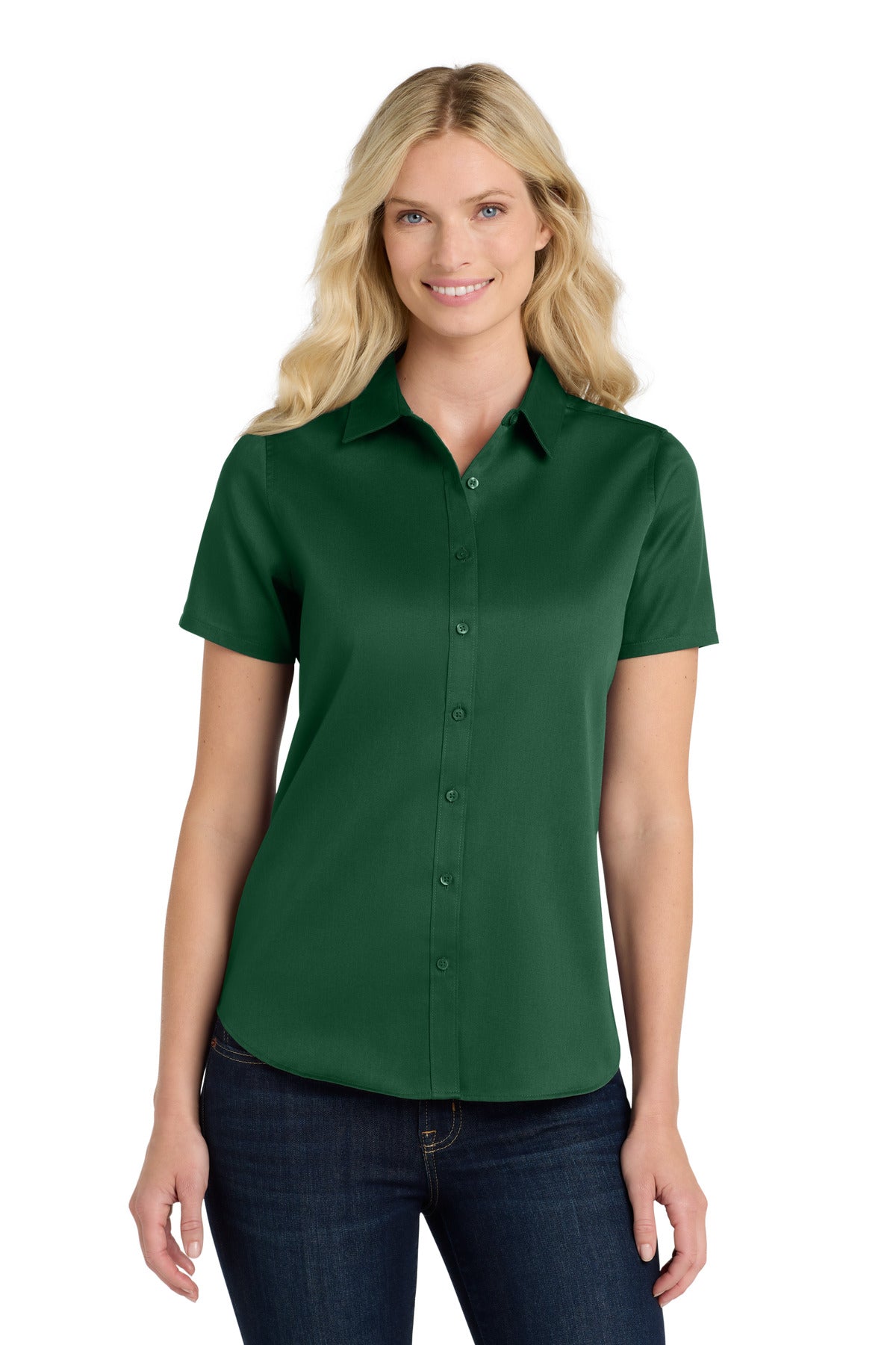 Port Authority® Women's Short Sleeve SuperPro React™Twill Shirt LW809