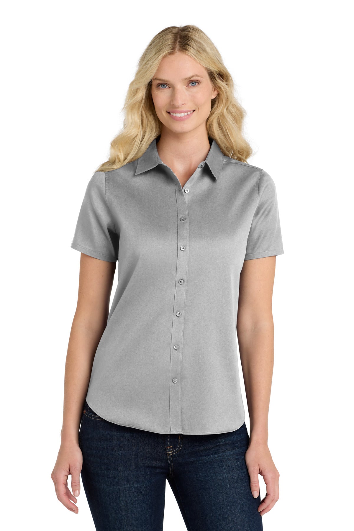 Port Authority® Women's Short Sleeve SuperPro React™Twill Shirt LW809