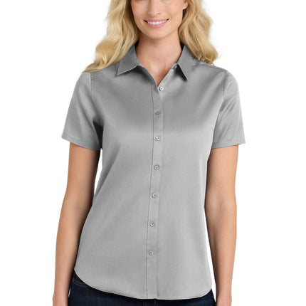 Port Authority ®  Women's Short Sleeve SuperPro React™ Twill Shirt. LW809