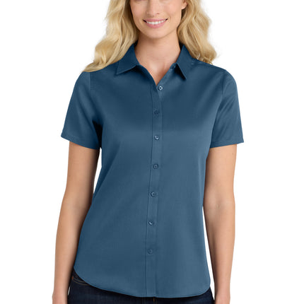Port Authority ®  Women's Short Sleeve SuperPro React™ Twill Shirt. LW809