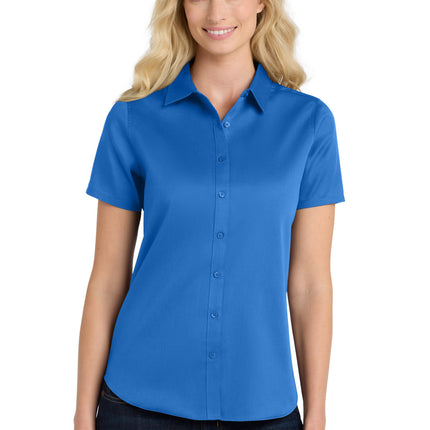 Port Authority ®  Women's Short Sleeve SuperPro React™ Twill Shirt. LW809