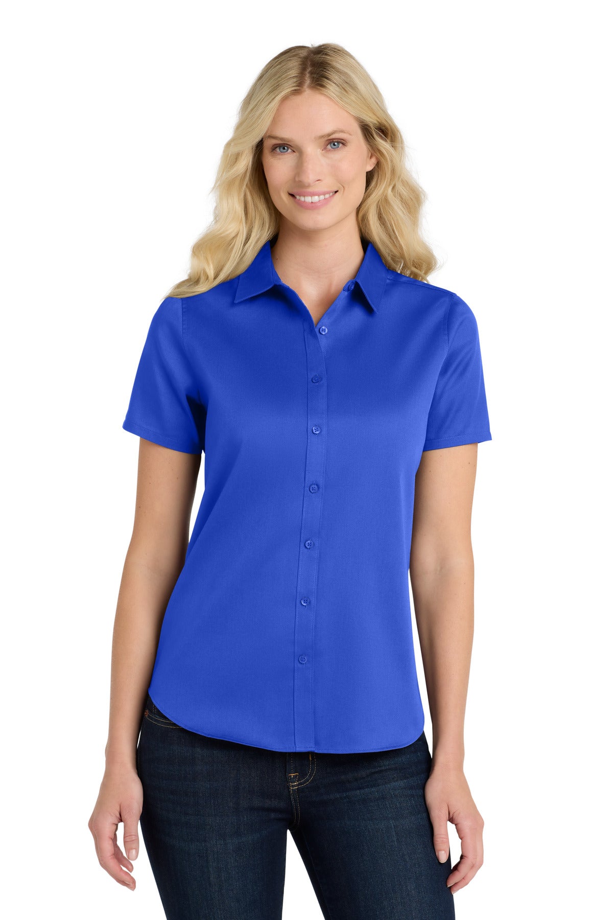 Port Authority® Women's Short Sleeve SuperPro React™Twill Shirt LW809