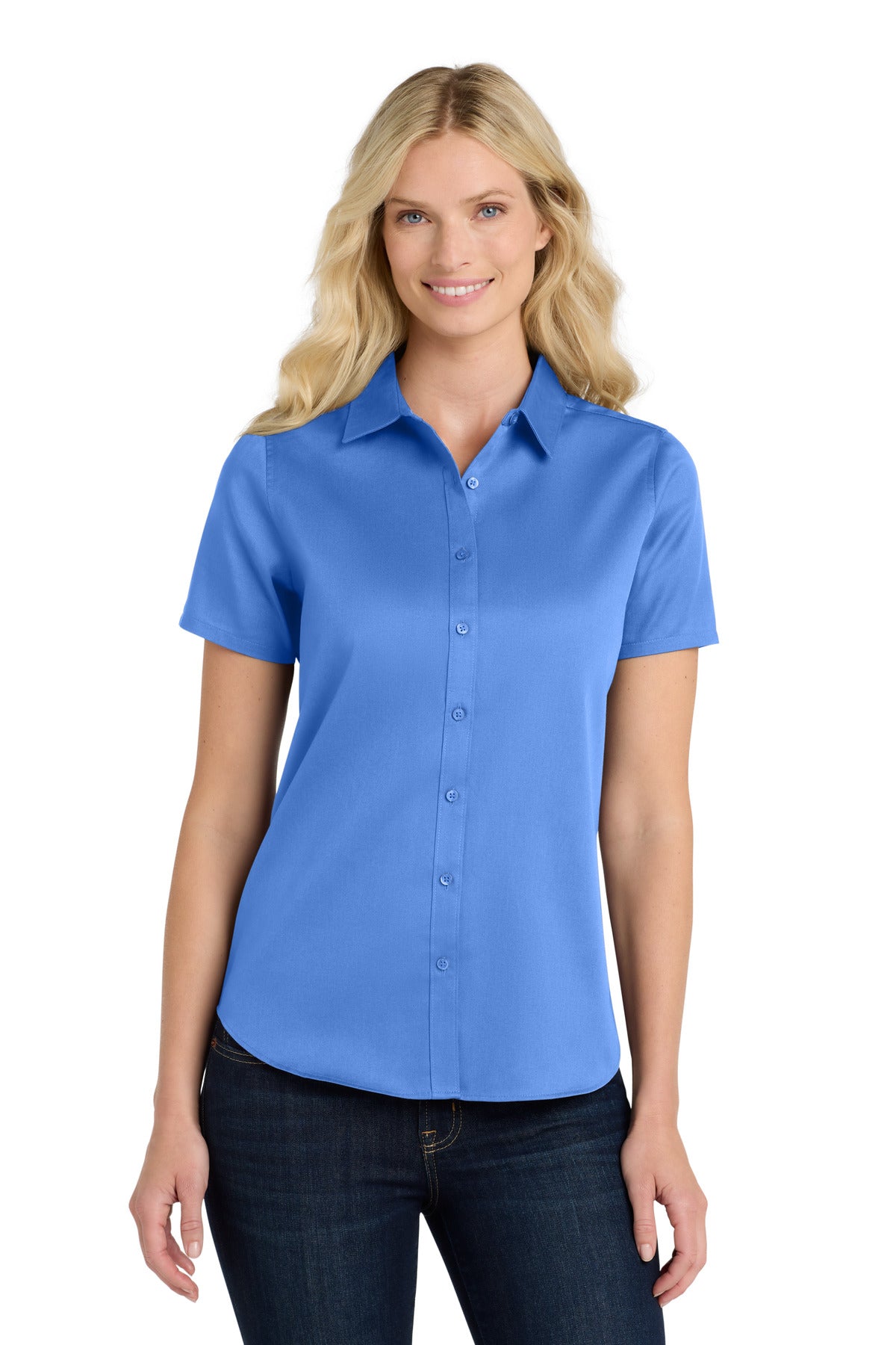 Port Authority® Women's Short Sleeve SuperPro React™Twill Shirt LW809